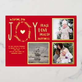 Invitación Con Relieve Metalizado NAVIDADES DE FOTO DE Relieve metalizado VACACIONES