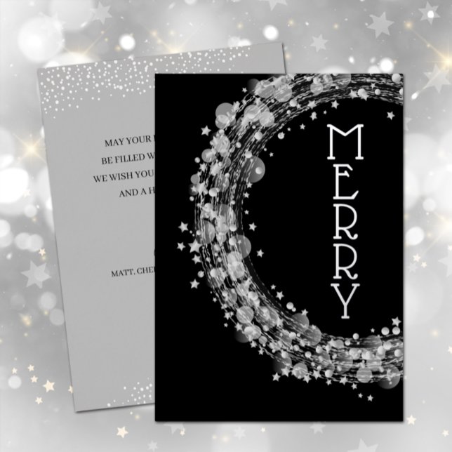 Invitación Con Relieve Metalizado Navidades de Silver Stars (Subido por el creador)