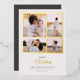 Invitación Con Relieve Metalizado Navidades es oro | Mint Modern 4 festividades foto