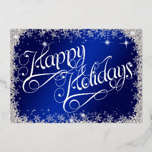 Invitación Con Relieve Metalizado Navidades Glitz