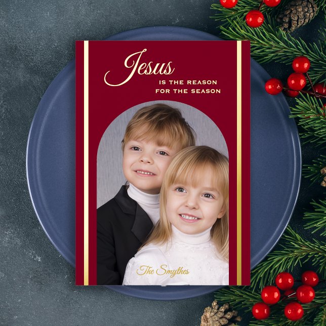 Invitación Con Relieve Metalizado Navidades religiosos Foto Jesús Oro Borgoña (Subido por el creador)