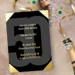 Invitación Con Relieve Metalizado Negra y dorada 50 cumpleaños<br><div class="desc">Invitación a los 50 Años en color negro y oro de lujo con un Relieve metalizado de oro real brillante. Diseño audaz y llamativo pero simple y mínimo con un número sobredimensionado de 50 y tipografía clara y grande para los detalles de la invitación, que puede personalizar en funda superior...</div>