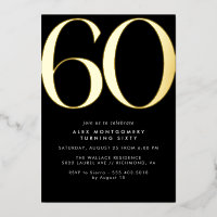 Negro y oro | Mujeres de lujo o hombres 60º cumple