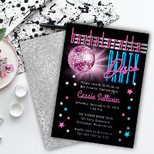 Neon Look Disco Ball Fiesta de Bachelorette de Ret