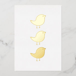 Invitación Con Relieve Metalizado Niños pajarito lindo