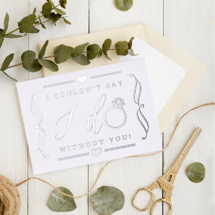 Invitación Con Relieve Metalizado No podría decir que no puedo sin ti   Real