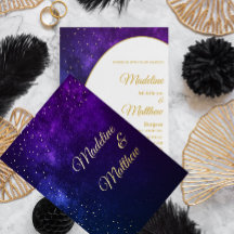 Noche de oro Sky Stars Purple Modern Boda