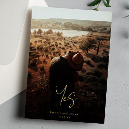 Invitación Con Relieve Metalizado Nombres personalizados moderno hacemos foto de oro