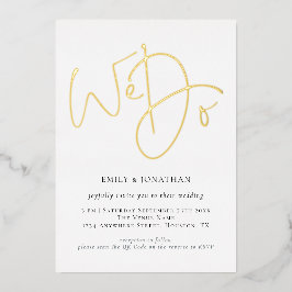 Invitación Con Relieve Metalizado Nosotros hacemos código QR de escritura en lámina 