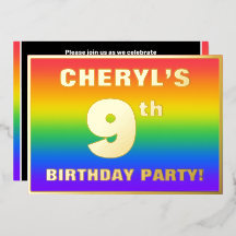 Novena Fiesta de Cumpleaños: Patrón Arcoiris diver