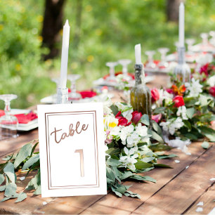 Invitación Con Relieve Metalizado Número de mesa de papel de aluminio para boda en m