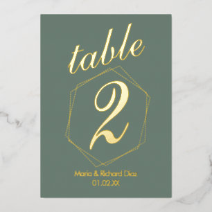 Invitación Con Relieve Metalizado Número de mesa de prensa de borde punteado de lámi