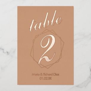 Invitación Con Relieve Metalizado Número de tabla de Relieve metalizado con presión 