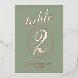 Invitación Con Relieve Metalizado Número de tabla de Relieve metalizado con presión