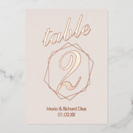 Invitación Con Relieve Metalizado Número de tabla de Relieve metalizado con presión