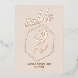 Invitación Con Relieve Metalizado Número de tabla de Relieve metalizado pulsado de b