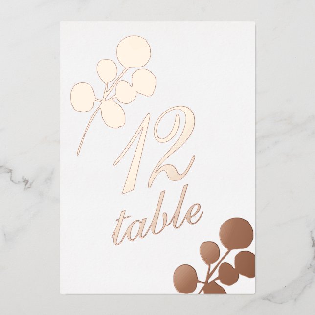 Invitación Con Relieve Metalizado Número de tabla de Relieves metalizados a presión  (Anverso)