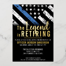 Invitación Con Relieve Metalizado Oficial encargado de hacer cumplir la ley del Fies