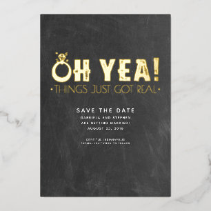 Invitación Con Relieve Metalizado Oh sí, las cosas acaban de ponerse muy divertidas,