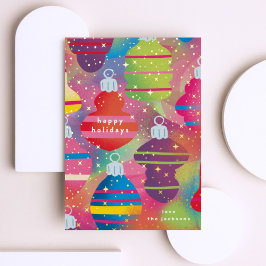 Invitación Con Relieve Metalizado Ornamentos brillantes del arcoiris