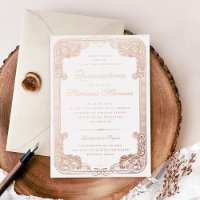 Ornate Frame Spanish Quinceanera Rosa Gold
