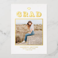 Oro de graduación de fotografía de tipografía retr