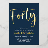 Oro de la Marina 40.º cumpleaños hombres modernos