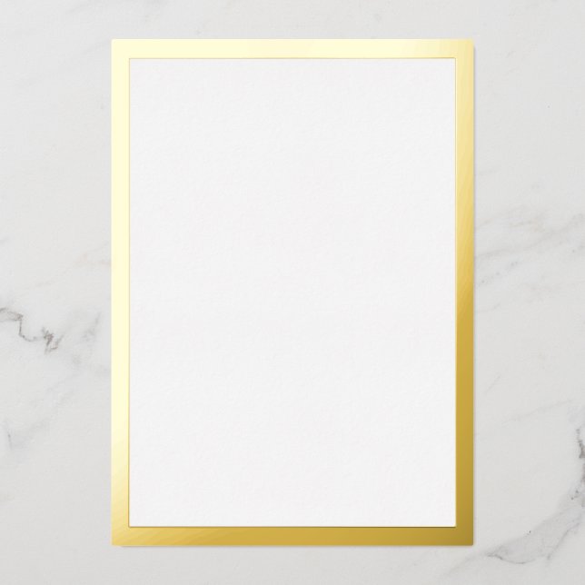 Invitación Con Relieve Metalizado Oro en Blanco (Anverso)
