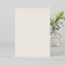 Invitación Con Relieve Metalizado Oro Minimalista con Monograma de Boda en Marfil