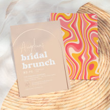 Oro Rosa de Hoja de Groovy Hippie Boda Brunch Mode