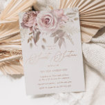 Invitación Con Relieve Metalizado Oro Rosa, Rosa polvoriento y dulces florales Rubor<br><div class="desc">Rosa Gold,  Dusty Rosa y Rubor Floral Sweet 16 Invitación al Relieve metalizado Ver otras invitaciones en nuestra tienda Nest y Nest Store</div>