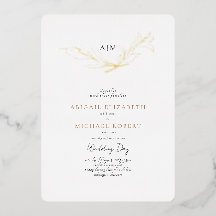 Oro Sencillamente Elegante con Hojas de Folio Redo