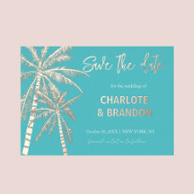 Palmeras de Aqua Gold Playa Boda Save The Date
