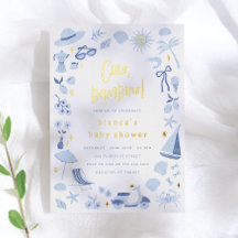 Papel de aluminio Ciao Bambino Italiano Niño Azul