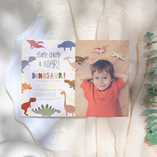Invitación Con Relieve Metalizado Papel de estaño presionado Cumpleaños de niño co