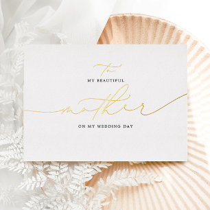 Invitación Con Relieve Metalizado Para mi madre el día de mi boda Elegante