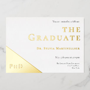 Invitación Con Relieve Metalizado  Partido de Graduación de Graduación de Grado de O