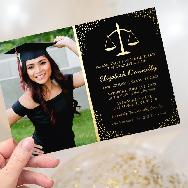 Invitación Con Relieve Metalizado Partido Real Gold de Graduación Fotográfica de Fac (Subido por el creador)