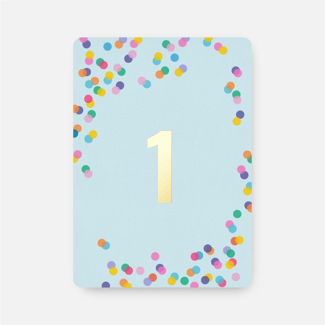 Invitación Con Relieve Metalizado Pastel Blue Boy Primer cumpleaños Confetti Gold (Subido por el creador)