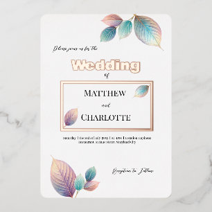 Invitación Con Relieve Metalizado Pastel irlandés deja Boda Pastels Dreamy
