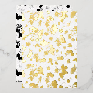 Invitación Con Relieve Metalizado Patrón de Cereza 1