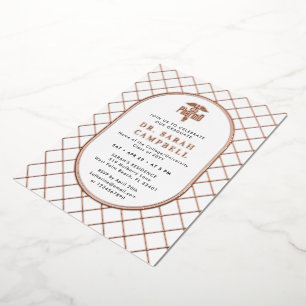 Invitación Con Relieve Metalizado Patrón de verificación de graduación de Doctor en 