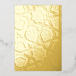 Invitación Con Relieve Metalizado Patrón geométrico islámico