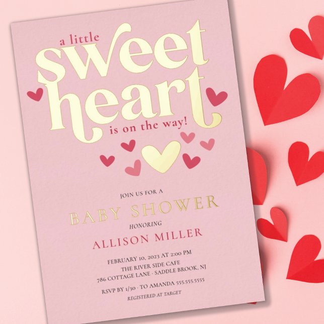 Invitación Con Relieve Metalizado Pequeño Chica Baby Shower (Subido por el creador)