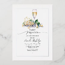 Perlas elegantes y ducha de novia del Prosecco