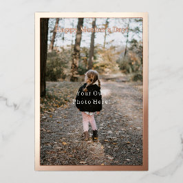 Invitación Con Relieve Metalizado Personalised Photo Foil Mother's Day Card.