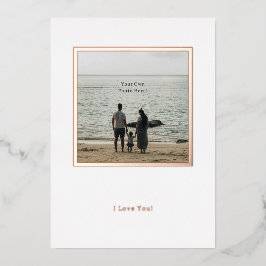 Invitación Con Relieve Metalizado Personalised Photo Foil Valentine's Day Card.