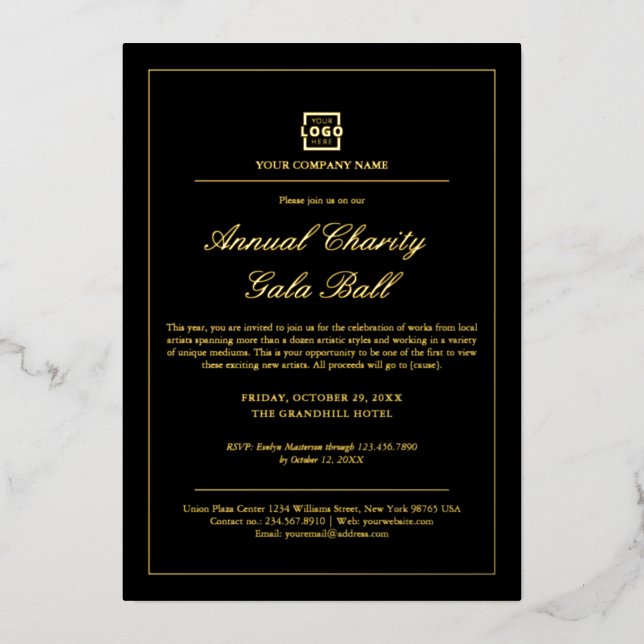 Invitación Con Relieve Metalizado Personalizado Empresa Fiesta de eventos corporativ (Anverso)