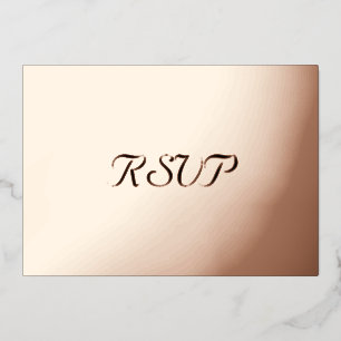Invitación Con Relieve Metalizado Personalizado Fiesta elegante moderno RSVP Rosa Go