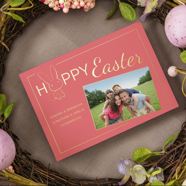 Invitación Con Relieve Metalizado Personalizado Foto Feliz Relieve metalizado Conejo (Subido por el creador)